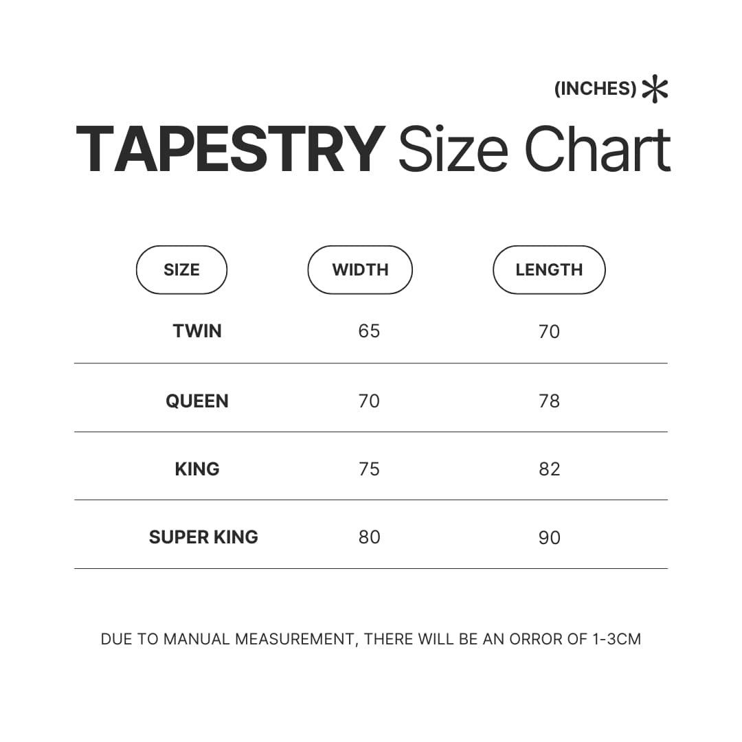 Tapestry Size Chart - Horimiya Shop