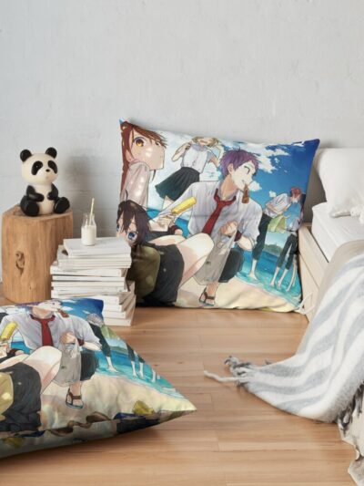 Horimiya Best Cover Throw Pillow Official Horimiya Merch