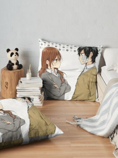 Horimiya Best Moment Throw Pillow Official Horimiya Merch