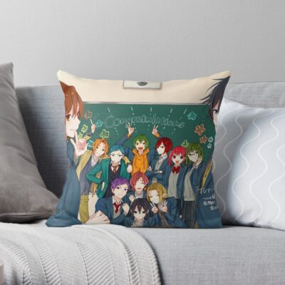 Horimiya Vintage Cover Throw Pillow Official Horimiya Merch